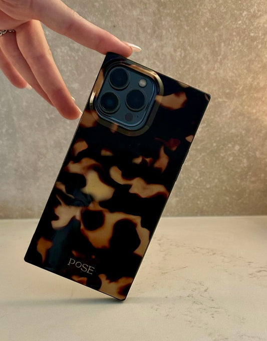 💛 Amber Hour – Luxe Square iPhone Case