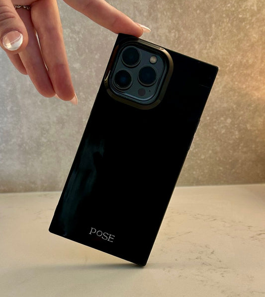 ⚫️ After Dark – Luxe Square iPhone Case